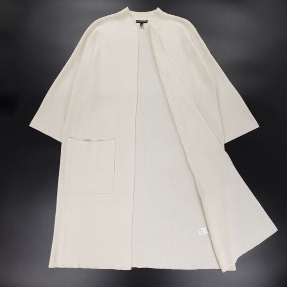 NEW Eileen Fisher Silk & Organic Cotton Interlock Jacket Cardigan Quiet Luxury - Picture 1 of 9